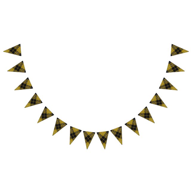 Bandeirinha Clã Barclay Escocesa Amarelo Tartan (Todos)