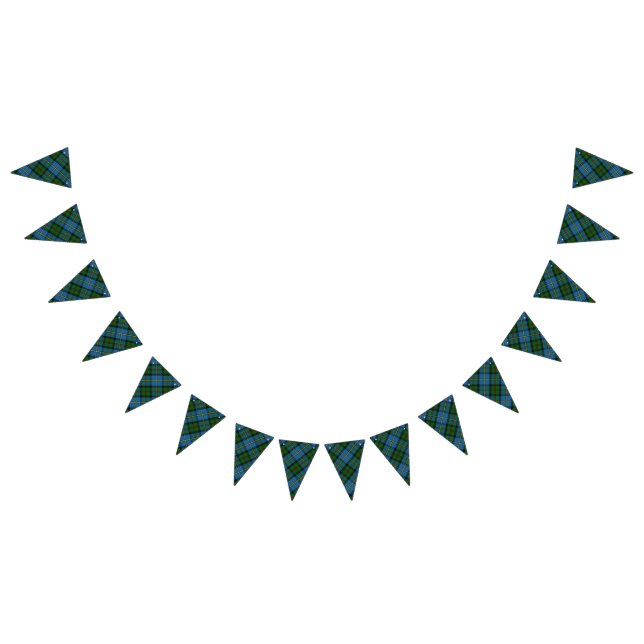 Bandeirinha Clã MacLeod do Tartan azul & verde de Harris (Todos)