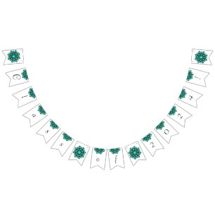 Bandeirinha Classe de 2024! Mandala em aqua
