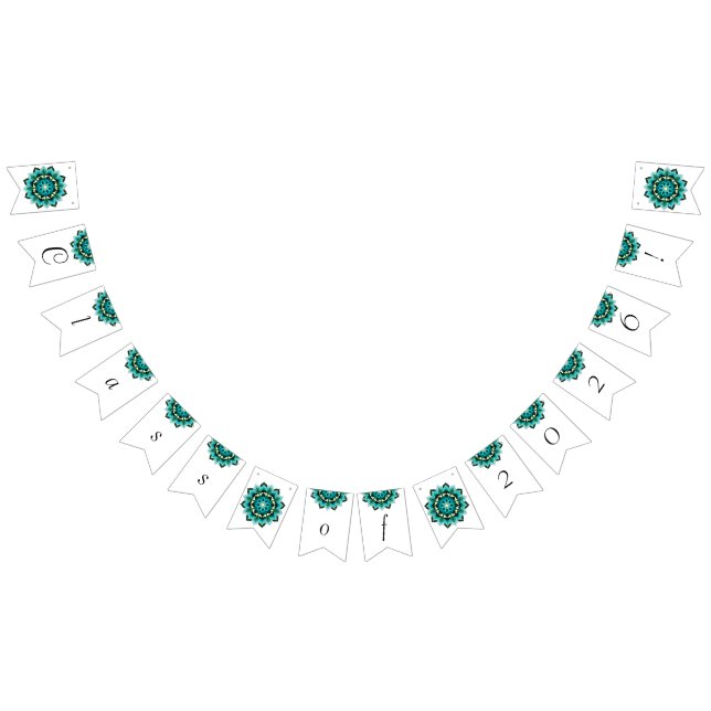 Bandeirinha Classe de 2026! Mandala em aqua (Todos)