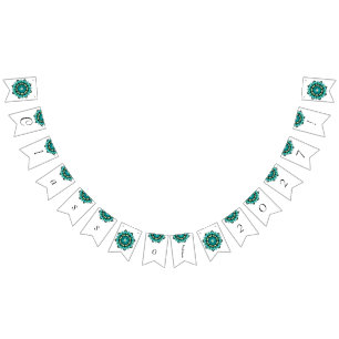 Bandeirinha Classe de 2027! Mandala em aqua