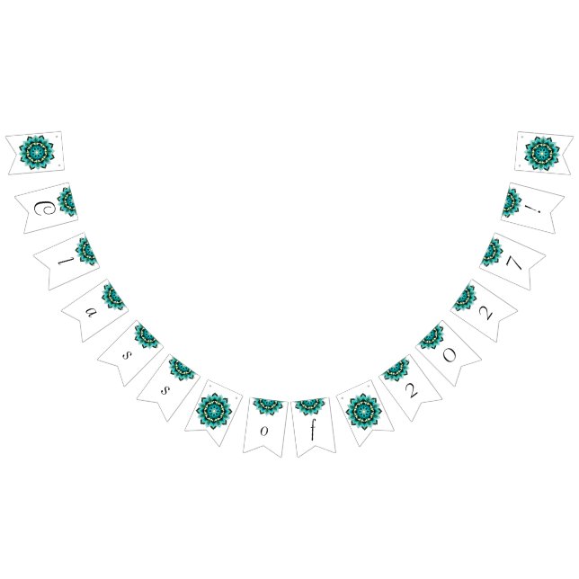 Bandeirinha Classe de 2027! Mandala em aqua (Todos)