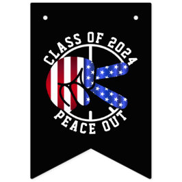 Bandeirinha Classe De Graduação Do Partido Formando Peace Out 