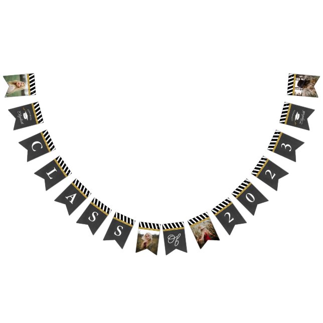 Bandeirinha Classe Preta e Dourada de Graduação de Foto 2023 (Todos)