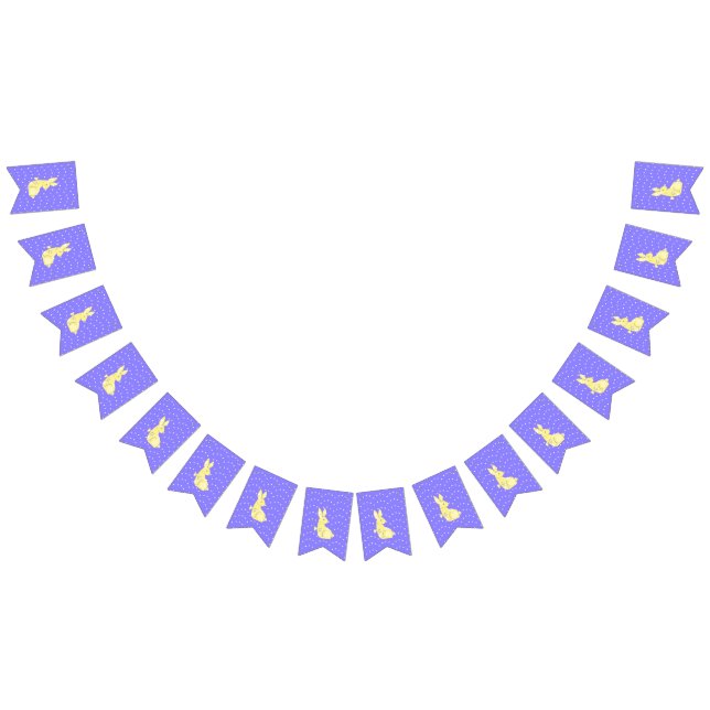 Bandeirinha Coelhinho Floral com Periwinkle e Limão para Pásco (Todos)