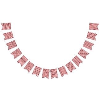 Bandeirinha Cofragem com distribuição de vermelho e branco