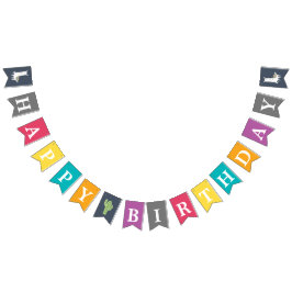 Bandeirinha Colorida Festa de aniversário de Diversão Cactus L