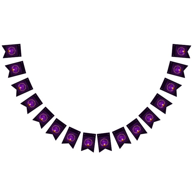 Bandeirinha Combinação de Happy Diwali Purple (Todos)
