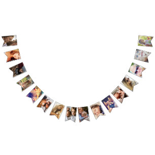 Bandeirinha Comemoração personalizada de 16 fotos