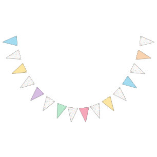 Bandeirinha Confetti Pastels (Dots-Solids)