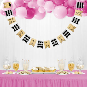 Bandeirinha Congratulations Modern Silver Gold Graduation