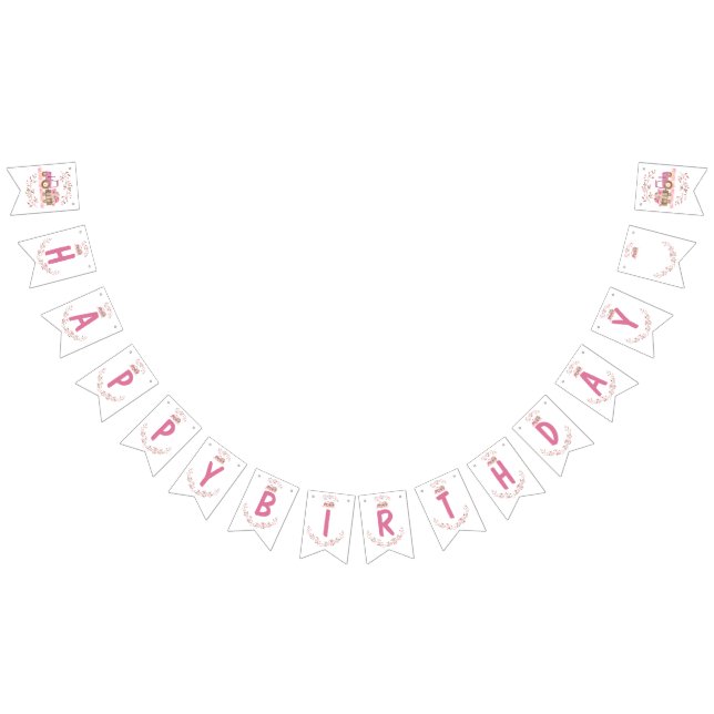 Bandeirinha Convite de Aniversário do Trator de Menina de Qued (Todos)