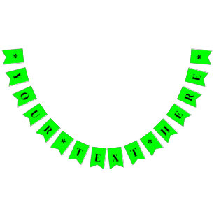 Bandeirinha Cor Neon Verde Elétrico   Personalizado