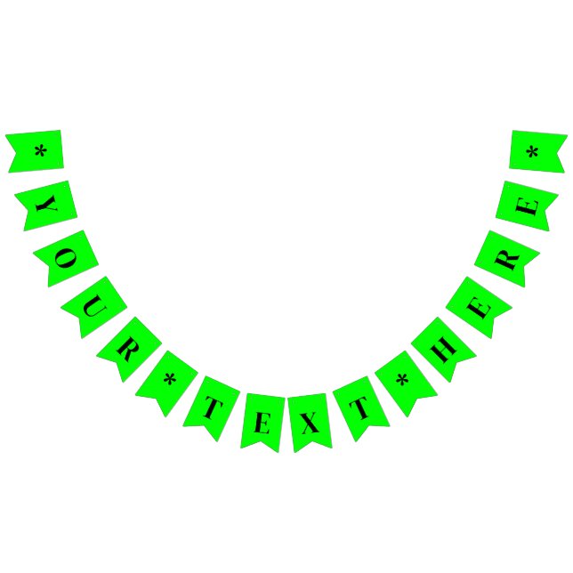 Bandeirinha Cor Neon Verde Elétrico | Personalizado (Todos)