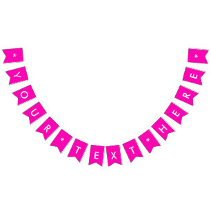 Bandeirinha Cor Sólida Neon-Rosa Personalizar