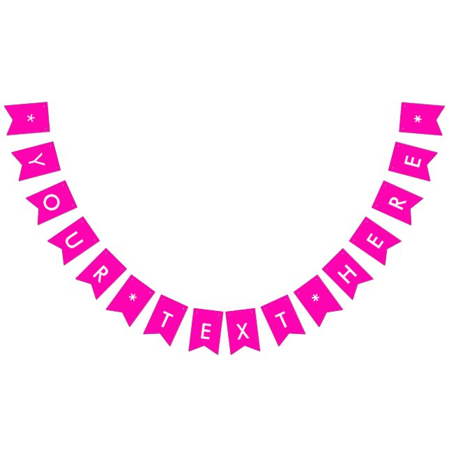 Bandeirinha Cor Sólida Neon-Rosa Personalizar (Todos)