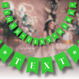 Bandeirinha Cor Sólida Verde Limão Neon | Personalizado