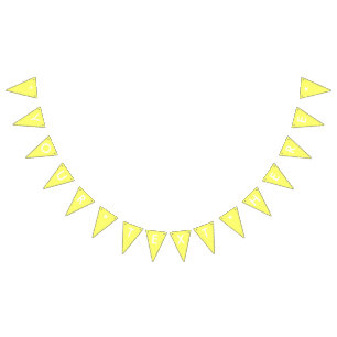 Bandeirinha Cor Sólido Amarelo Canário Personaliza-A