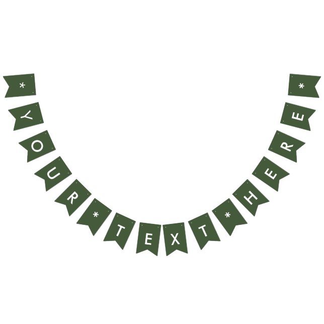 Bandeirinha Cor Sólido Verde da Floresta Personaliza-a (Todos)