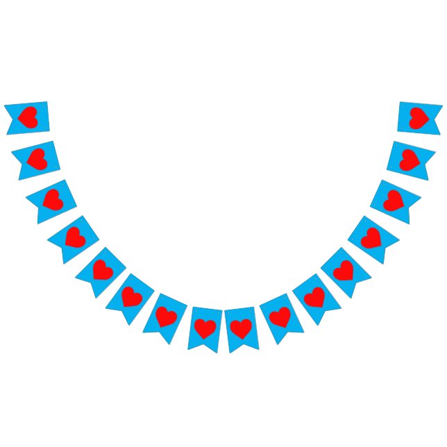 Bandeirinha Coração Vermelho Pulsa Céu Azul (Todos)