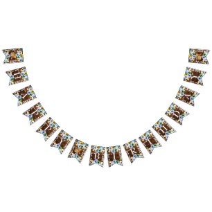 Bandeirinha Cowgirl Rustic Boots Floral String Luz Aniversári