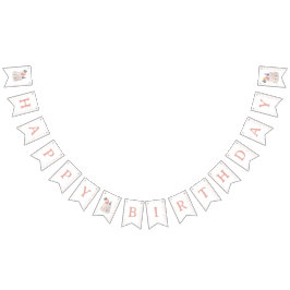 Bandeirinha Cute Rabbits on Cake Joint Birthday Sister Brother