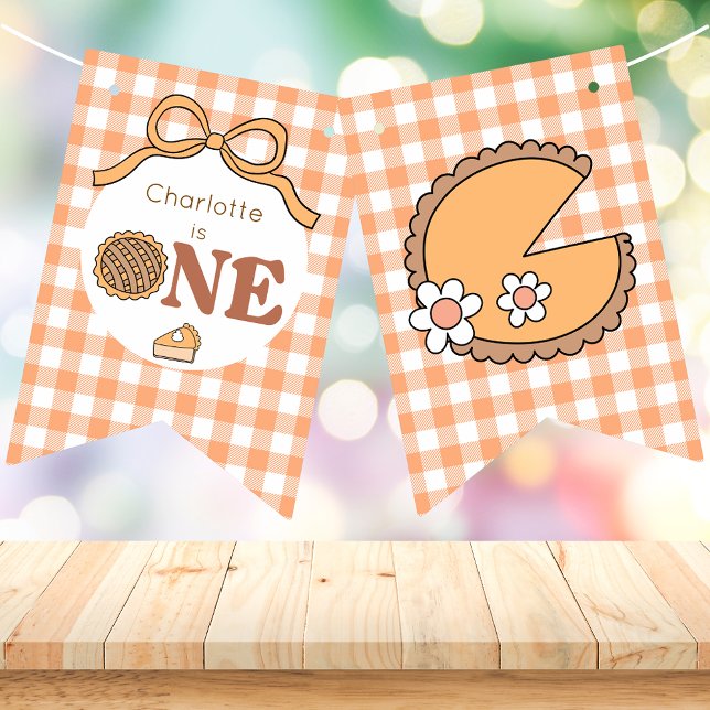Bandeirinha Cutie Pie Pumpkin Birthday Banner (Criador carregado)