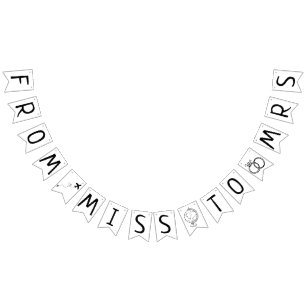 Bandeirinha Da Senhorita à Sra. Viagem Themed Chá de panela