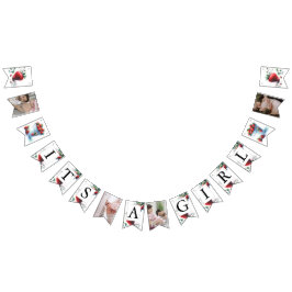 Bandeirinha Decoração do chá de fraldas Morangos