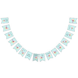 Bandeirinha Delicar borboleta rosa nas cores do cotovelo paste