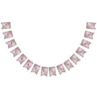 Bandeirinha Delicate Pink Floral Bunting Flag