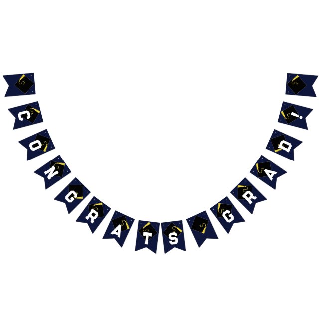 Bandeirinha Desdecoração de Parabéns de festa de formatura (Todos)