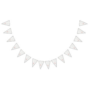 Bandeirinha desenho de uma ave com flores