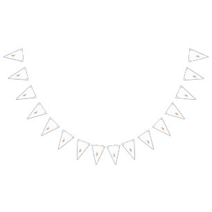 Bandeirinha desenho de uma flor com folhas