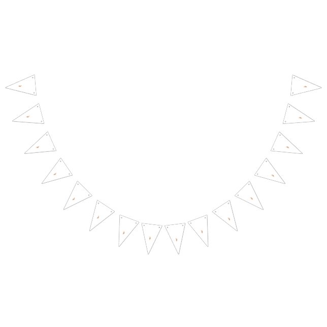 Bandeirinha Desenho ornado em paisley com flores e folhas bege (Todos)