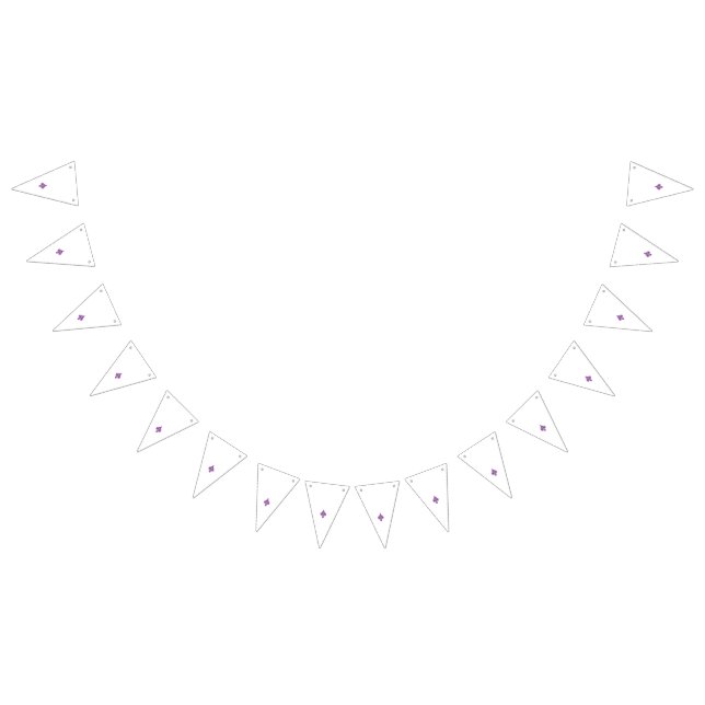 Bandeirinha Desenho ornamentado e simétrico com roxo, rosa e (Todos)
