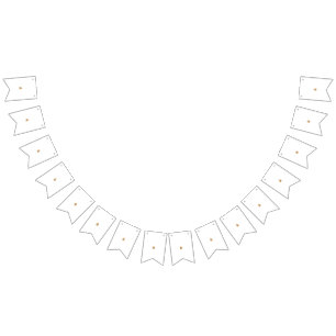 Bandeirinha Design de Caveira Floral Padrão de Arte Preta Ve