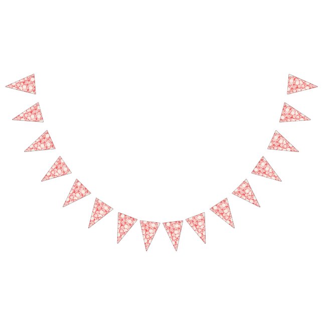 Bandeirinha Design de matérias têxteis isoladas com vermelho,  (Todos)