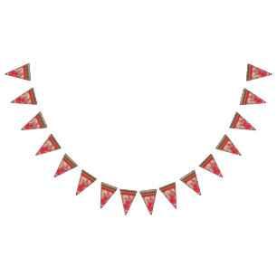 Bandeirinha Design de tecido de intricato com padrões florais