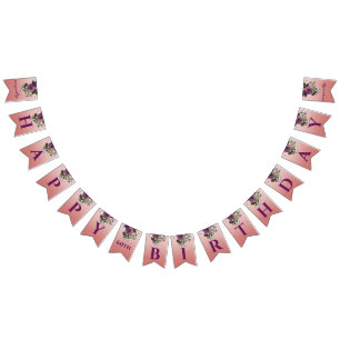 Bandeirinha design rosa cor-de-rosa púrpura, cor-de-rosa, cor-