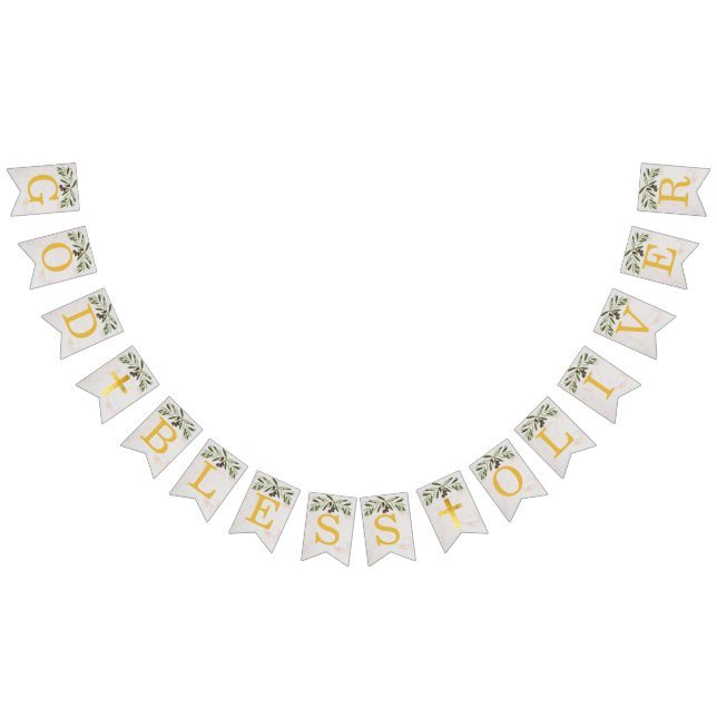 Bandeirinha Deus abençoe 6 Letras Oliveira Sai da Comunidade B (Todos)