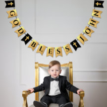 Deus Abençoe Nome Confirmação Religiosa Preta Dour