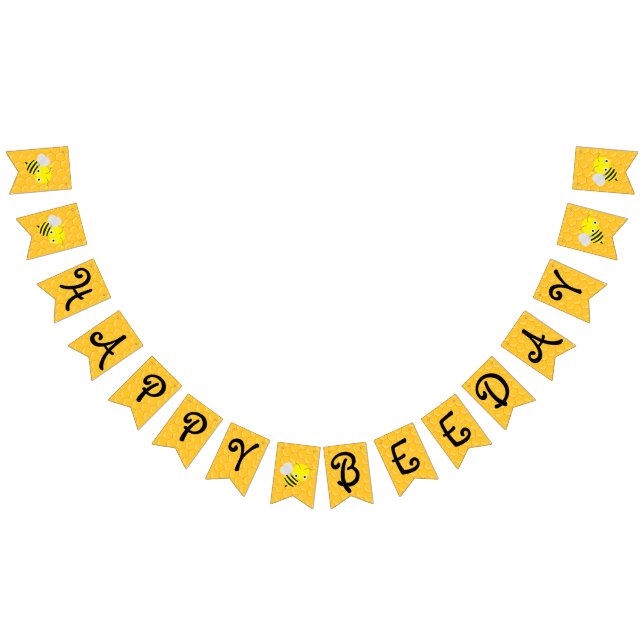 Bandeirinha Dia da Abelha primeiro aniversario (Todos)