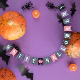 Bandeirinha Dia de as Bruxas engraçado