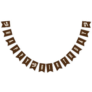 Bandeirinha Dino Dig Dinossaur Excavação Feliz Aniversário