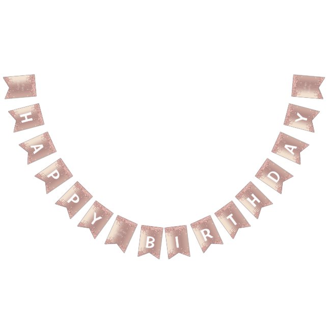 Bandeirinha Dissipadores de brilho com rosa Dourado Blush - Bi (Todos)