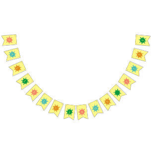 Bandeirinha Diversão Colorida de Verão, personalizável