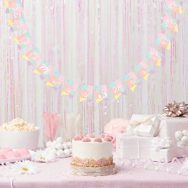 Bandeirinha Do Miss à Sra. Chá de Panela Retrô de Sorvete