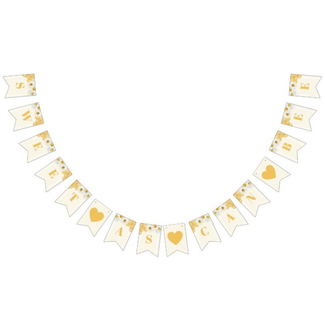 Bandeirinha Doce Como Abelha Bumblebee Chá de panela Bonito (Todos)