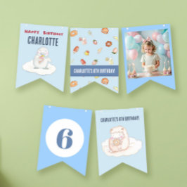 Bandeirinha Doces sobremesas sonham com uma foto de aniversári